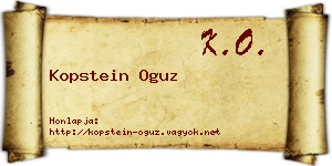 Kopstein Oguz névjegykártya